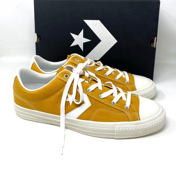 CONVERSE Men's Size 161568C STAR PLAYER OX Turmeric Gold Canvas Low Sneakers - Picture 6 of 11